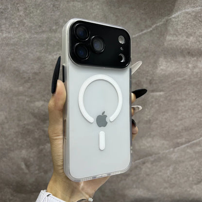 Matte Magnetic Wireless Phone Case for iPhone 11-17 Pro Max - Translucent Magsafe Cover - ZOOMNSTORE