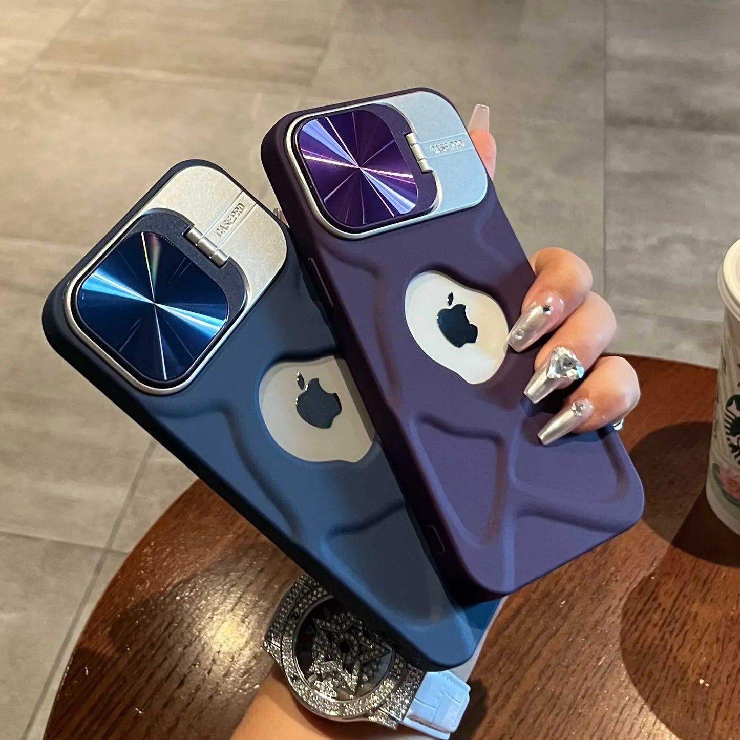 Magnetic Silicone Case for iPhone 11-17 Pro Max with Lens Protection and MagSafe Stand - ZOOMNSTORE