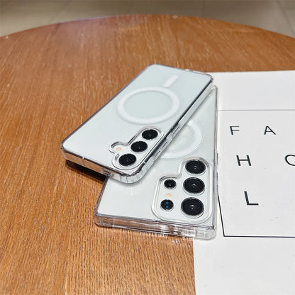 MagSafe Magnetic Phone Case - Clear Slim Cover for Samsung Galaxy S25 S24 S23 Ultra S22 Plus S21 FE A16 A15 A35 A55 - ZOOMNSTORE