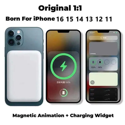 For Magsafe Power Bank 10000mAh Portable Auxiliary Spare External Magnetic Battery Pack Wireless Charger For Iphone 13 14 15 16 - ZOOMNSTORE