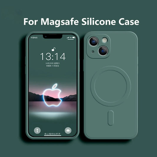 Magsafe Wireless Case - Magnetic Silicone Back Cover for iPhone 14 Pro Max | Anti Fingerprint, Scratch Resistant - ZOOMNSTORE