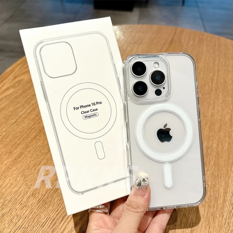 MagSafe Compatible Crystal HD Case for iPhone 11-16 Pro Max XR X S 7 8 Plus - ZOOMNSTORE