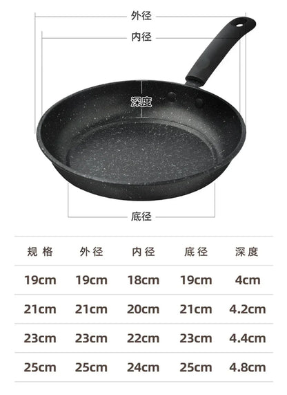 Maifan Stone Frying Pan - Non-Stick Cookware With Heat-Insulating Handle | Durable Carbon Steel Pan - ZOOMNSTORE