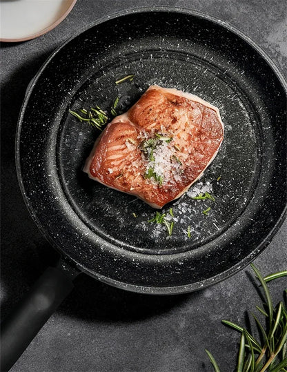 Maifan Stone Frying Pan - Non-Stick Cookware With Heat-Insulating Handle | Durable Carbon Steel Pan - ZOOMNSTORE