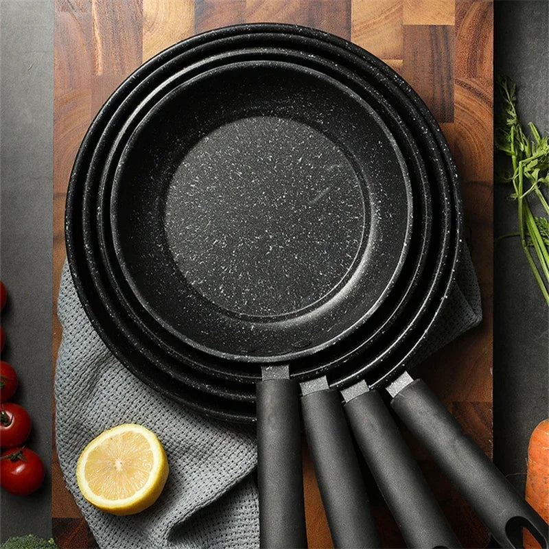 Maifan Stone Frying Pan - Non-Stick Cookware With Heat-Insulating Handle | Durable Carbon Steel Pan - ZOOMNSTORE