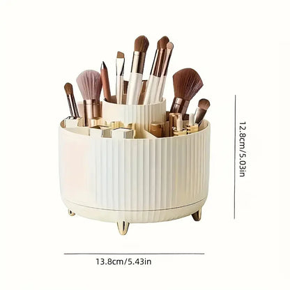 Makeup Brush Holder - 360° Rotating Multi Compartment Organizer for Vanity & Desk Storage - ZOOMNSTORE