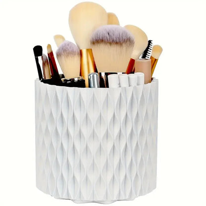 Makeup Brush Holder - 360° Rotating Multi Compartment Organizer for Vanity & Desk Storage - ZOOMNSTORE