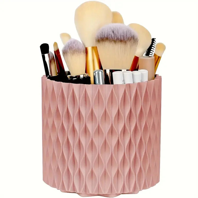 Makeup Brush Holder - 360° Rotating Multi Compartment Organizer for Vanity & Desk Storage - ZOOMNSTORE