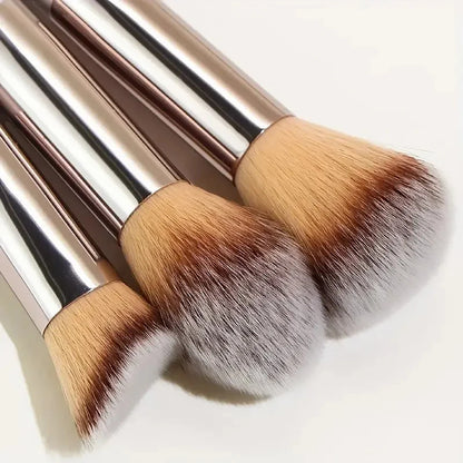 Makeup Brush Set – 14-Piece Premium Synthetic Brushes for Foundation & Powder - ZOOMNSTORE