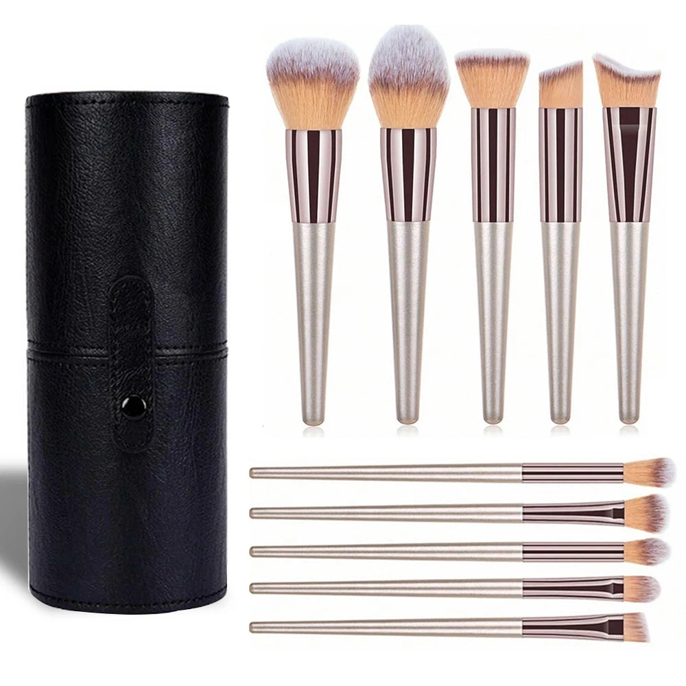 Makeup Brush Set – 14-Piece Premium Synthetic Brushes for Foundation & Powder - ZOOMNSTORE