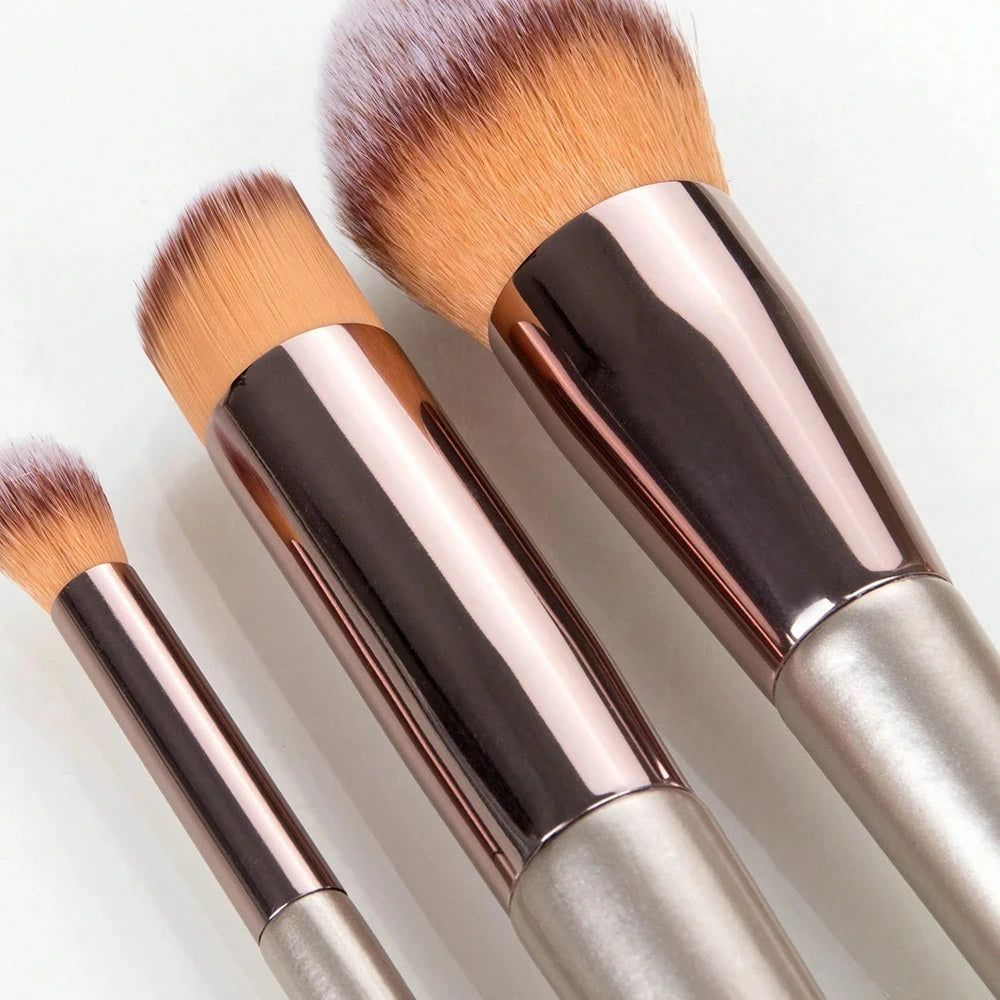 Makeup Brush Set – 14-Piece Premium Synthetic Brushes for Foundation & Powder - ZOOMNSTORE