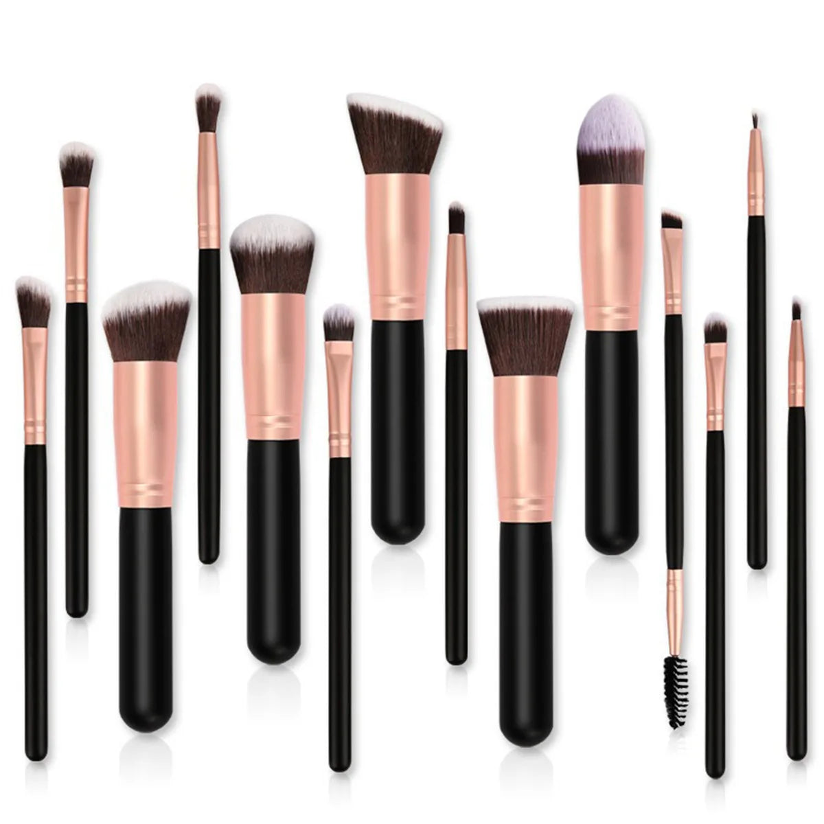 Makeup Brush Set - 14Pcs Soft Bristle Brushes for Beginners | Powder, Blush & Eye Shadow Tools - ZOOMNSTORE