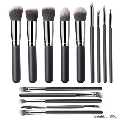 Makeup Brush Set - 14Pcs Soft Bristle Brushes for Beginners | Powder, Blush & Eye Shadow Tools - ZOOMNSTORE