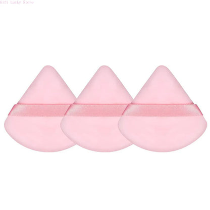 Makeup Powder Puff – Soft Cotton Velvet Triangle Puff For Natural Face Finish - ZOOMNSTORE