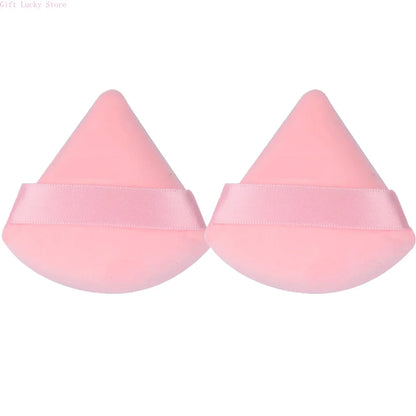 Makeup Powder Puff – Soft Cotton Velvet Triangle Puff For Natural Face Finish - ZOOMNSTORE