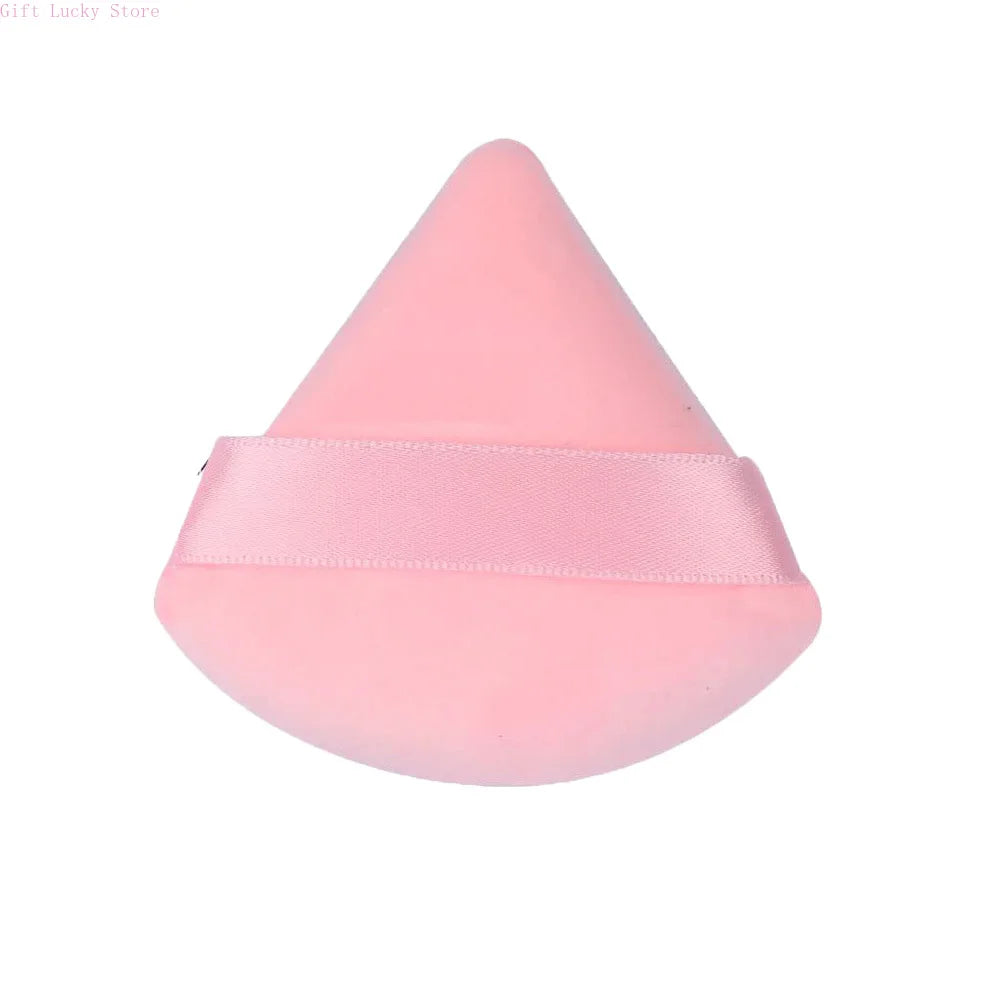 Makeup Powder Puff – Soft Cotton Velvet Triangle Puff For Natural Face Finish - ZOOMNSTORE