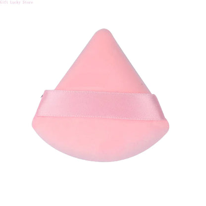 Makeup Powder Puff – Soft Cotton Velvet Triangle Puff For Natural Face Finish - ZOOMNSTORE