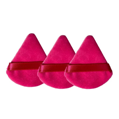 Makeup Powder Puff – Soft Cotton Velvet Triangle Puff For Natural Face Finish - ZOOMNSTORE