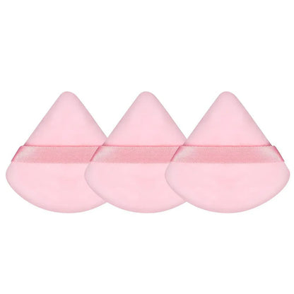 Makeup Powder Puff – Soft Cotton Velvet Triangle Puff For Natural Face Finish - ZOOMNSTORE