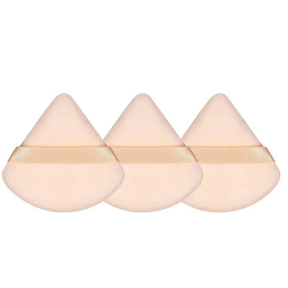 Makeup Powder Puff – Soft Cotton Velvet Triangle Puff For Natural Face Finish - ZOOMNSTORE