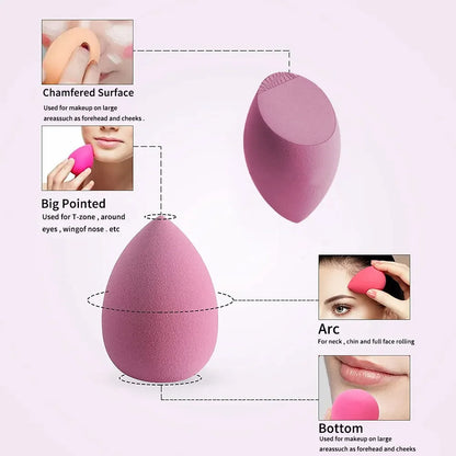 Makeup Sponge Blender - 4/8pcs Soft Foundation Sponges Beauty Puff Set - ZOOMNSTORE