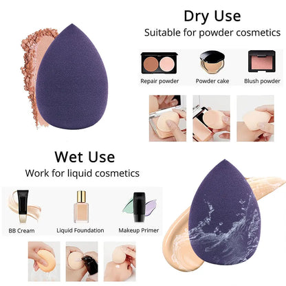 Makeup Sponge Blender - 4/8pcs Soft Foundation Sponges Beauty Puff Set - ZOOMNSTORE