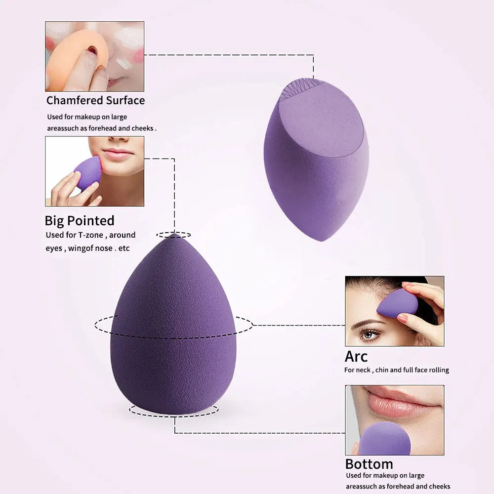 Makeup Sponge Blender - 4/8pcs Soft Foundation Sponges Beauty Puff Set - ZOOMNSTORE