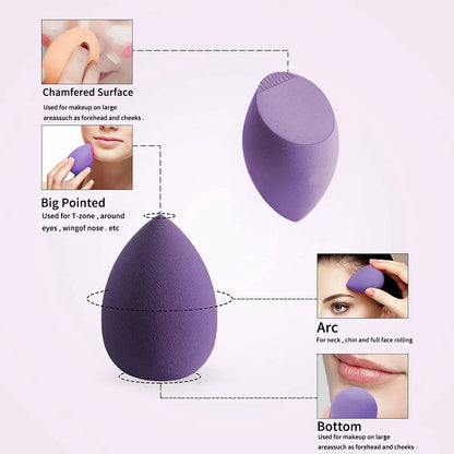 Makeup Sponge Blender - 4/8pcs Soft Foundation Sponges Beauty Puff Set - ZOOMNSTORE