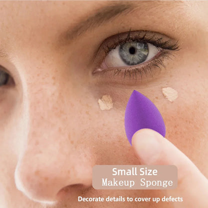Makeup Sponge Kit - 20pcs Purple Cosmetic Puff Set with Air Cushion Headband & Wristband - ZOOMNSTORE