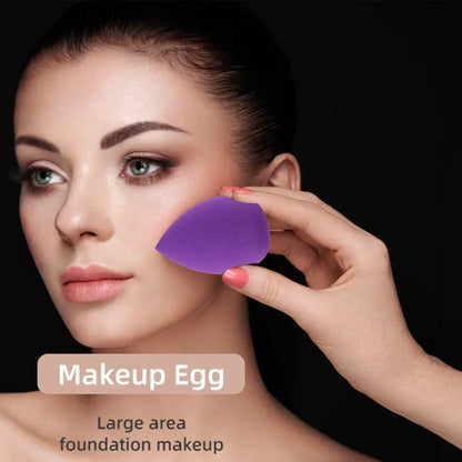 Makeup Sponge Kit - 20pcs Purple Cosmetic Puff Set with Air Cushion Headband & Wristband - ZOOMNSTORE