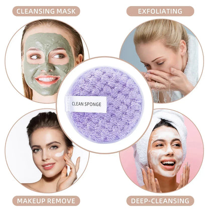 Makeup Sponge Kit - 20pcs Purple Cosmetic Puff Set with Air Cushion Headband & Wristband - ZOOMNSTORE