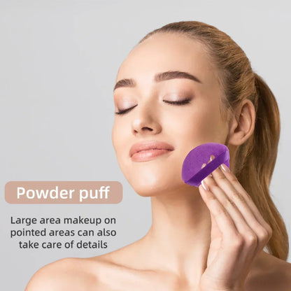 Makeup Sponge Kit - 20pcs Purple Cosmetic Puff Set with Air Cushion Headband & Wristband - ZOOMNSTORE
