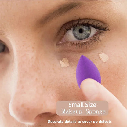 Makeup Sponge Kit - 20pcs Purple Cosmetic Puff Set with Air Cushion Headband & Wristband - ZOOMNSTORE
