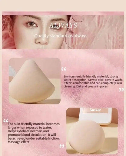 Makeup Sponge Puff | Cosmetic Puff Set 3 Pieces - Soft Portable Beauty Sponge Trio - ZOOMNSTORE