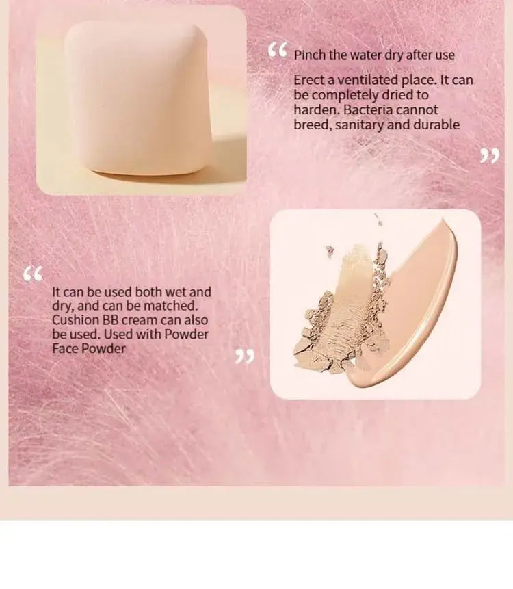 Makeup Sponge Puff | Cosmetic Puff Set 3 Pieces - Soft Portable Beauty Sponge Trio - ZOOMNSTORE