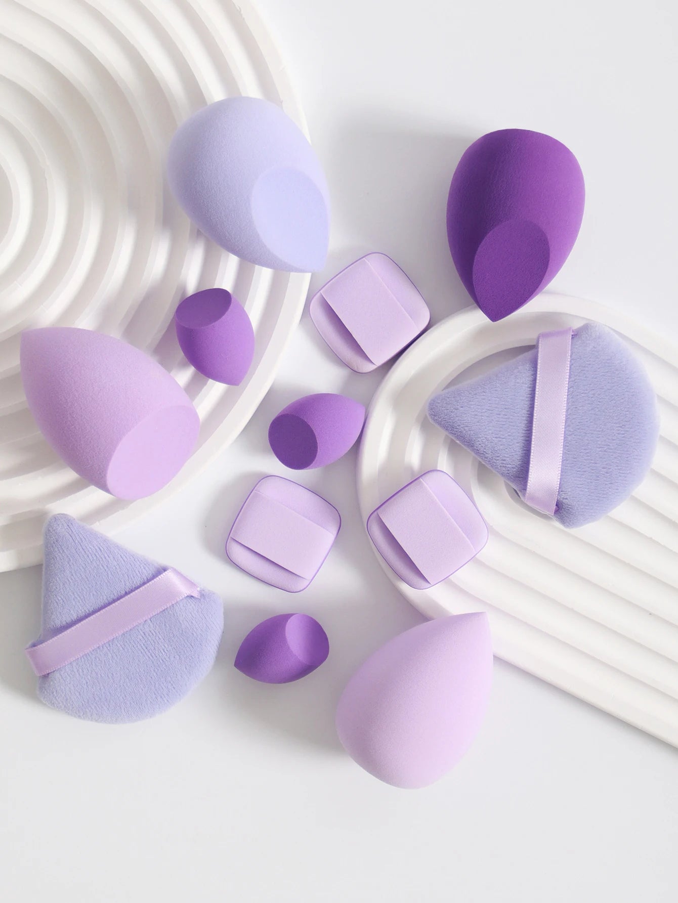 Makeup Sponge Set – 12 Piece Latex Free Sponges with Storage Jar for Wet Dry Use - ZOOMNSTORE