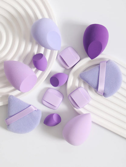 Makeup Sponge Set – 12 Piece Latex Free Sponges with Storage Jar for Wet Dry Use - ZOOMNSTORE