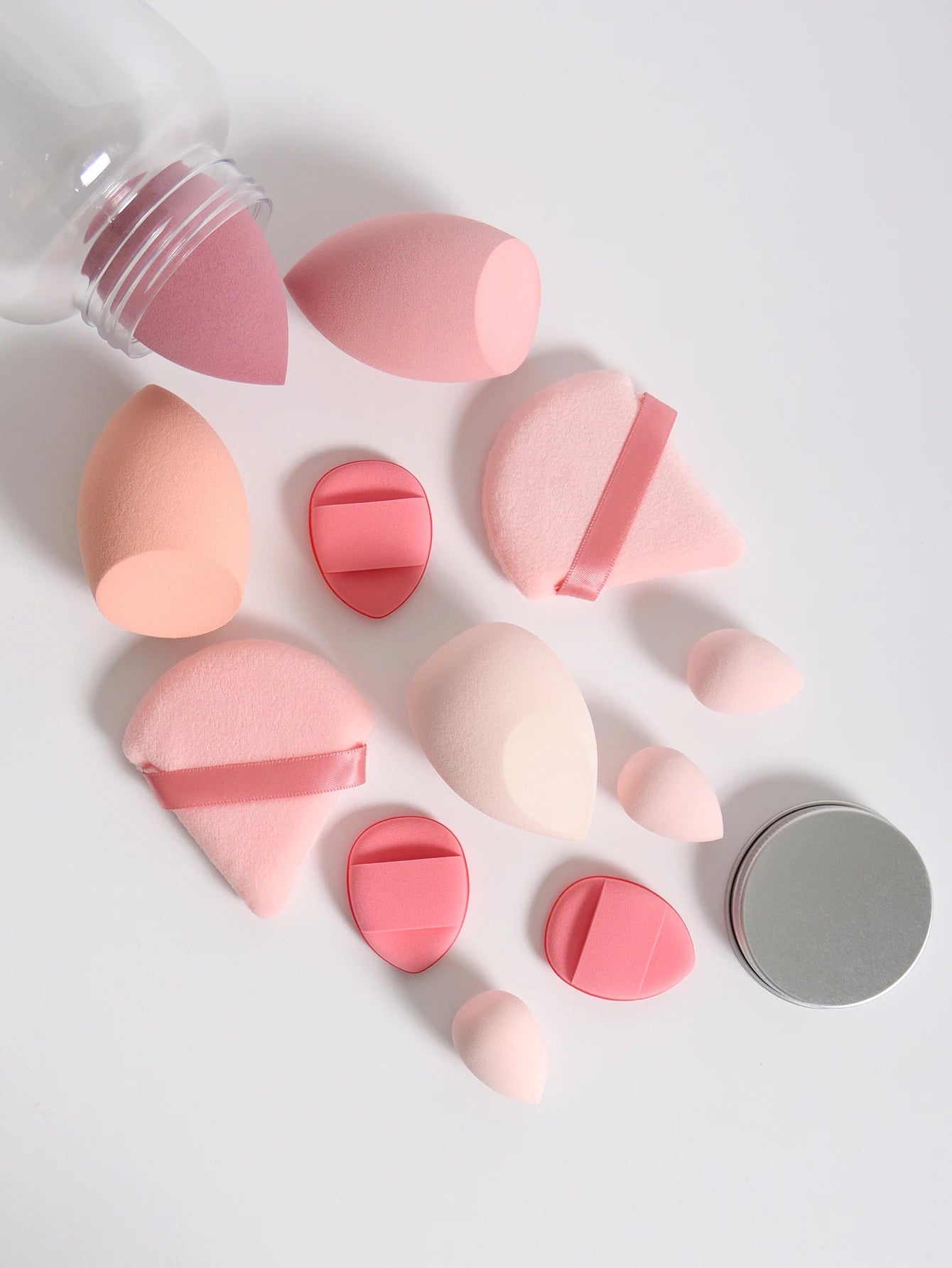 Makeup Sponge Set – 12 Piece Latex Free Sponges with Storage Jar for Wet Dry Use - ZOOMNSTORE