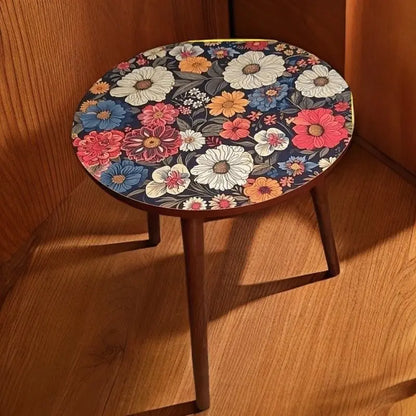Mandala Coffee Table - Wooden Round Side Table for Living Room  Bedroom - ZOOMNSTORE