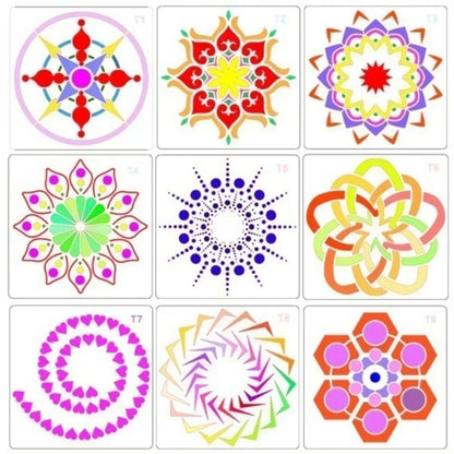 Mandala Wall Painting Stencils - 36 DIY Art Templates for Creative Crafts - ZOOMNSTORE