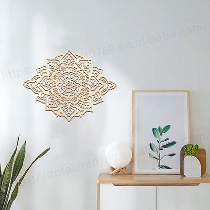 Mandala Wood Wall Art - Boho Ethnic Home Decor - ZOOMNSTORE