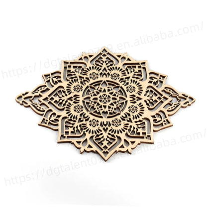 Mandala Wood Wall Art - Boho Ethnic Home Decor - ZOOMNSTORE