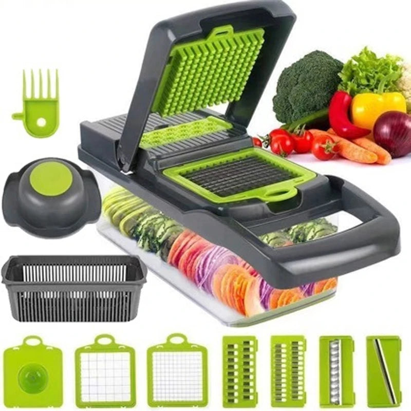 16-in-1 Mandoline Slicer  Vegetable Chopper - Grater Shredder Kitchen Tool - ZOOMNSTORE