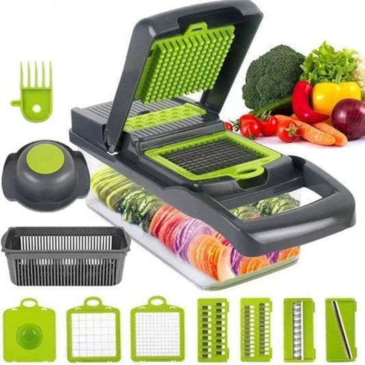 16-in-1 Mandoline Slicer  Vegetable Chopper - Grater Shredder Kitchen Tool - ZOOMNSTORE