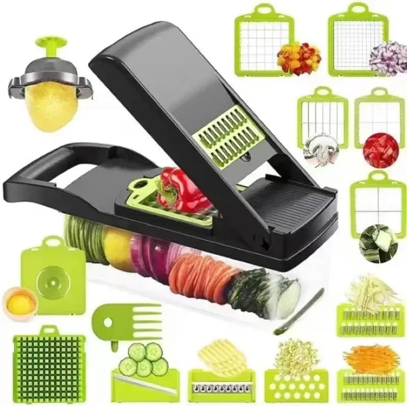 16-in-1 Mandoline Slicer  Vegetable Chopper - Grater Shredder Kitchen Tool - ZOOMNSTORE