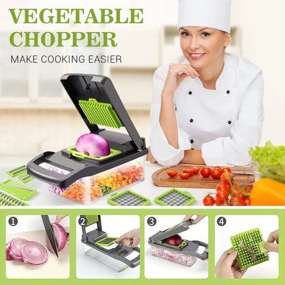 16-in-1 Mandoline Slicer  Vegetable Chopper - Grater Shredder Kitchen Tool - ZOOMNSTORE