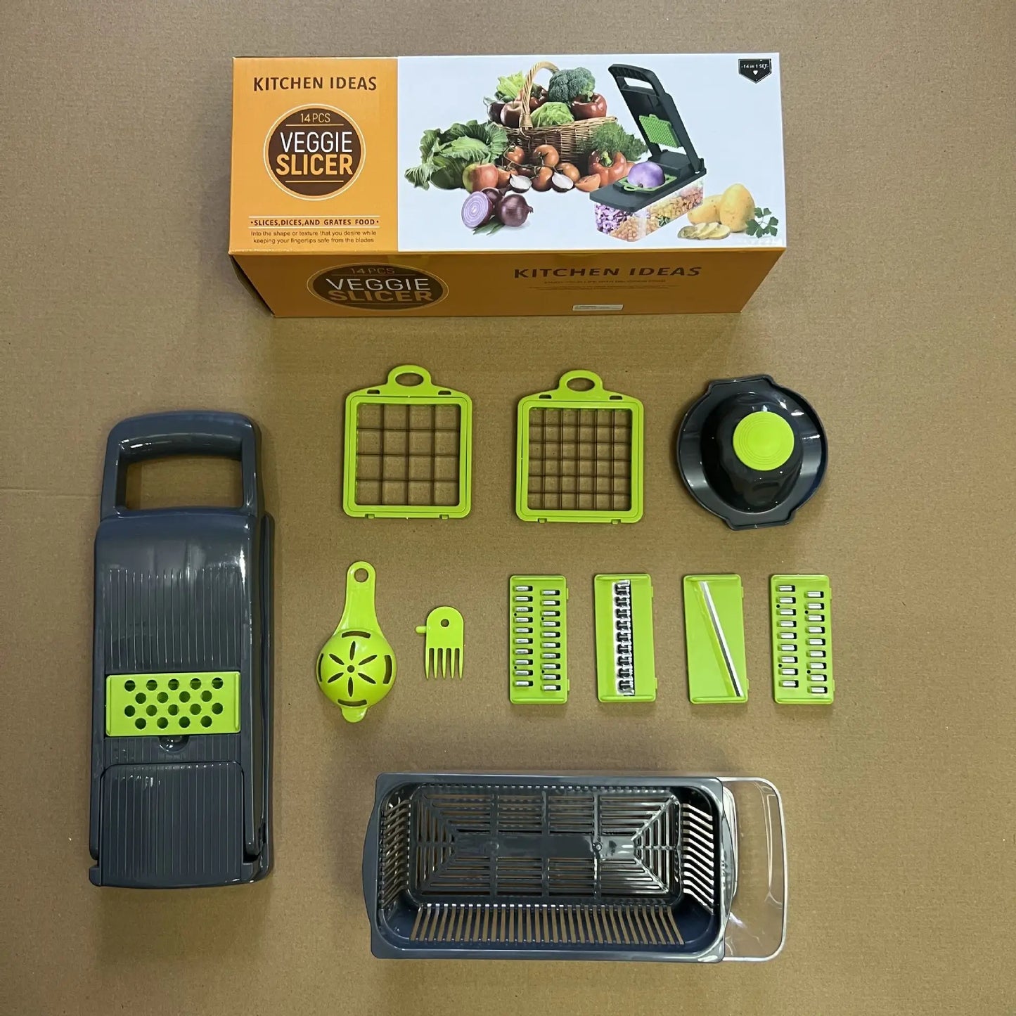 16-in-1 Mandoline Slicer  Vegetable Chopper - Grater Shredder Kitchen Tool - ZOOMNSTORE