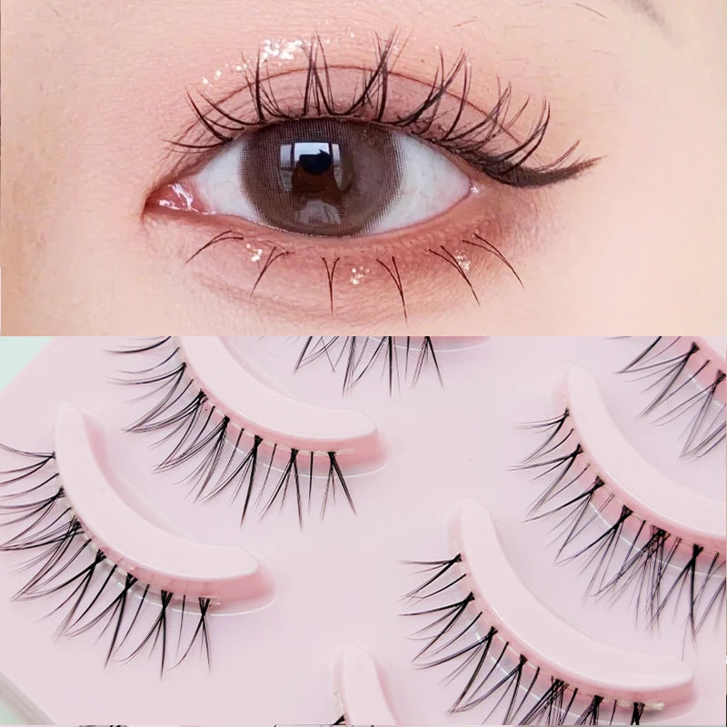 Manga Lashes - Soft Natural Thick False Eyelashes for Daily Makeup - ZOOMNSTORE