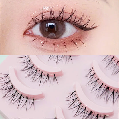 Manga Lashes - Soft Natural Thick False Eyelashes for Daily Makeup - ZOOMNSTORE