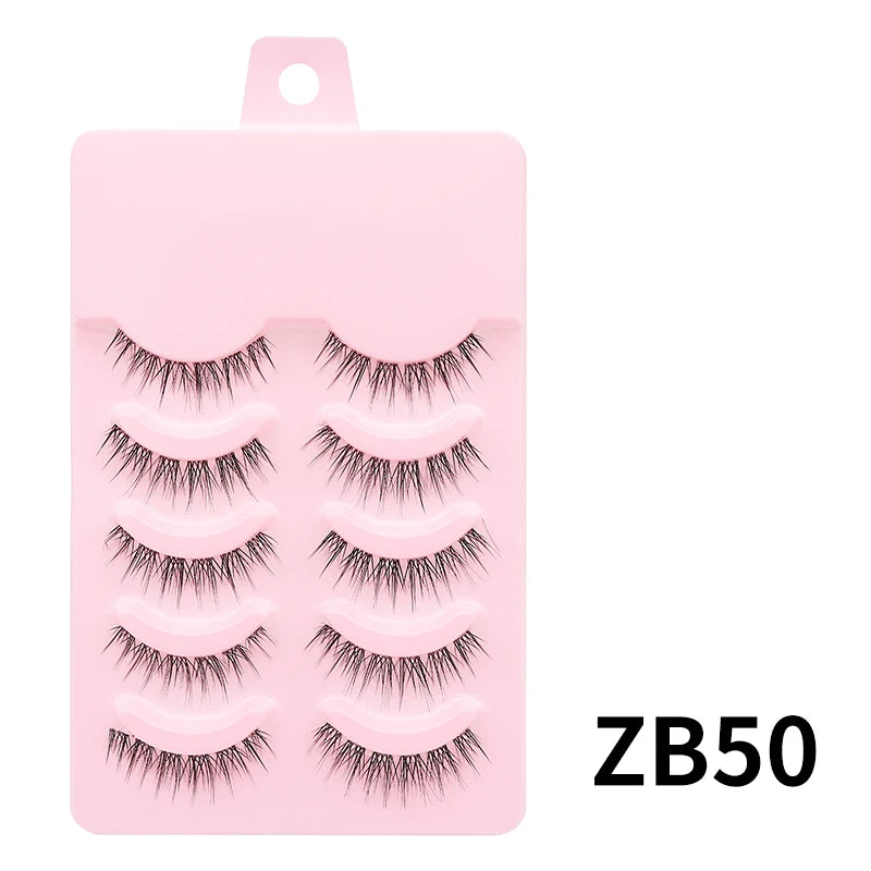 Manga Lashes - Soft Natural Thick False Eyelashes for Daily Makeup - ZOOMNSTORE